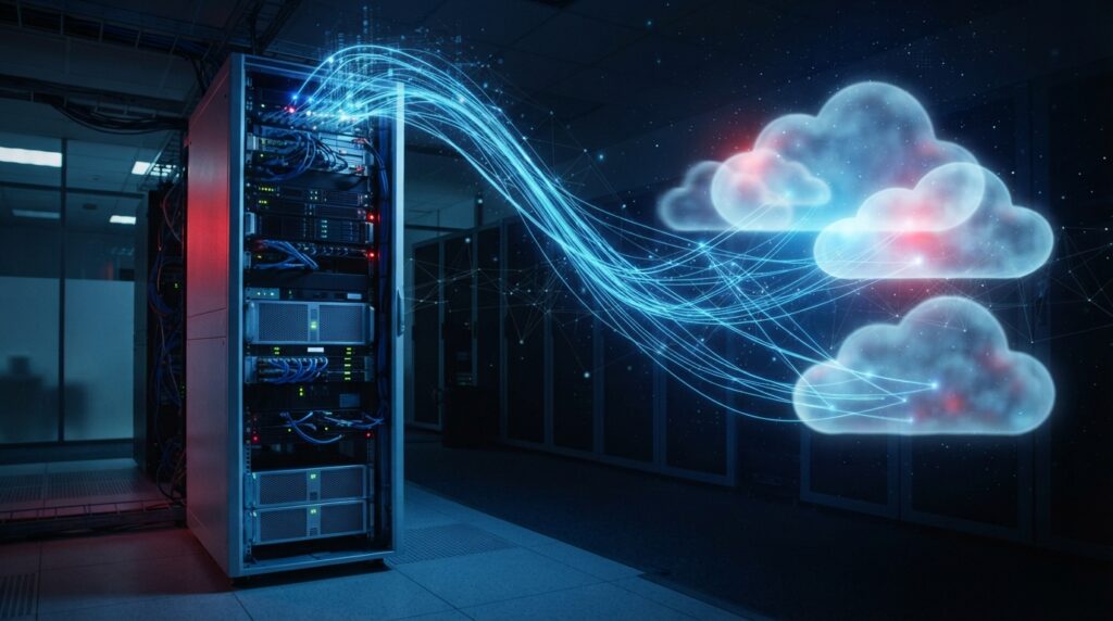 Cloud hay on-premise: tủ server nội bộ bên cạnh hạ tầng đám mây