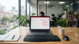 Phần mềm quản lý hội viên hiển thị danh sách và trạng thái hội phí
